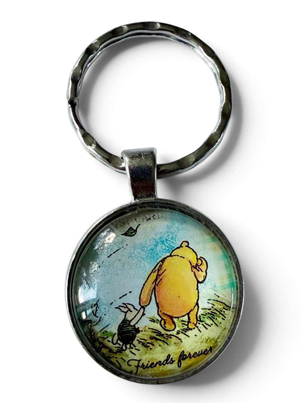 Pooh & Piglet “Friends Forever” Round Pendant Keychain Bag Charm – NWT Giftable